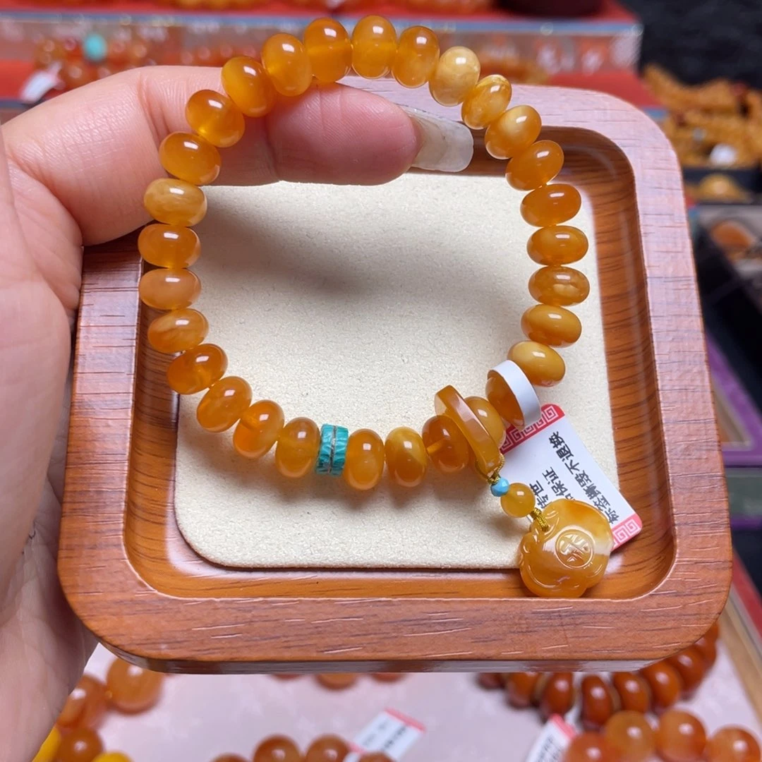 琥珀未镶嵌手链手串