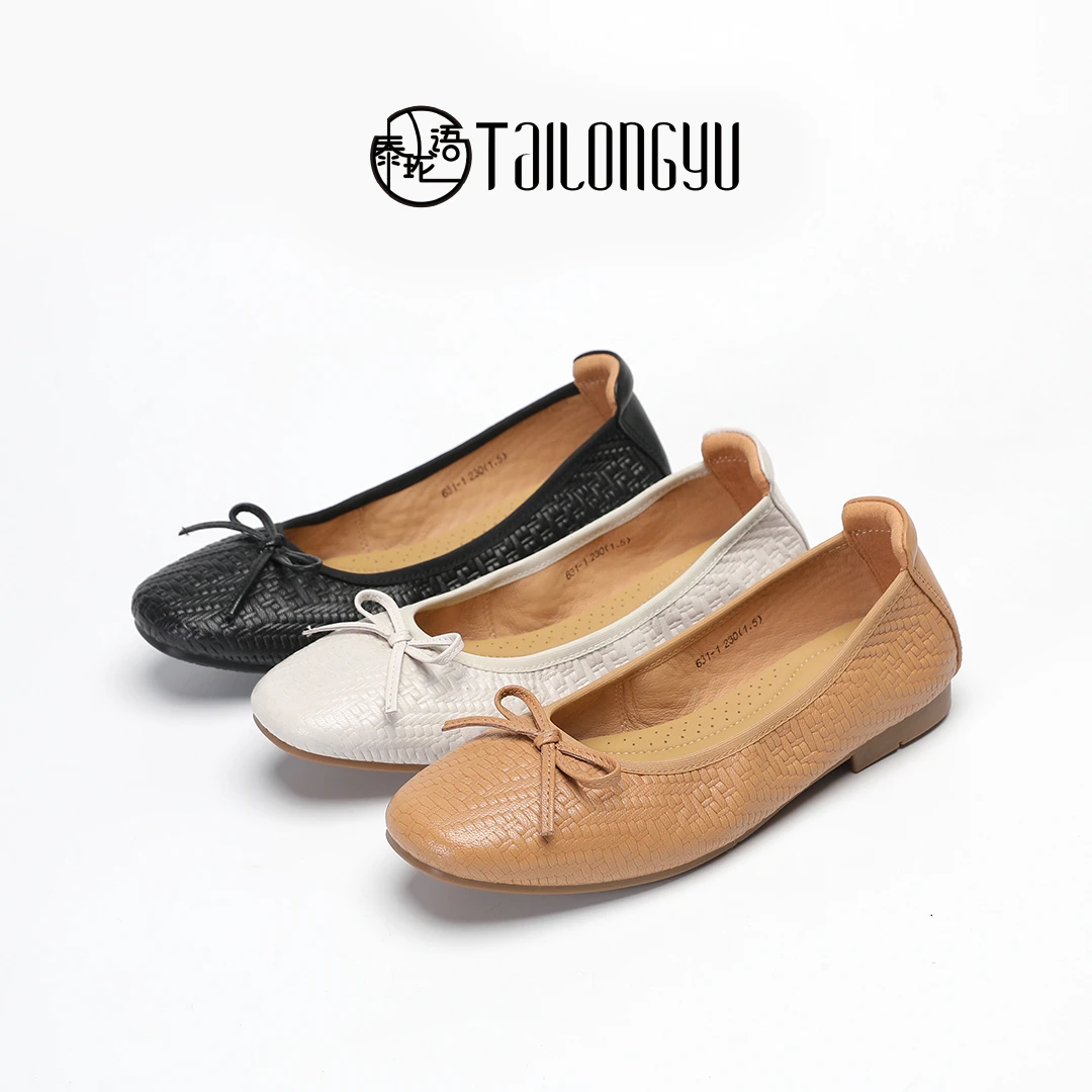 软底小香风方头2025秋新款羊皮芭蕾鞋平底复古蝴蝶结单鞋女时尚鞋