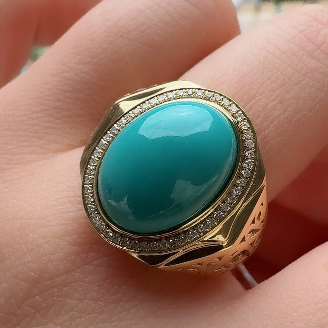 绿松石配饰18K金镶嵌