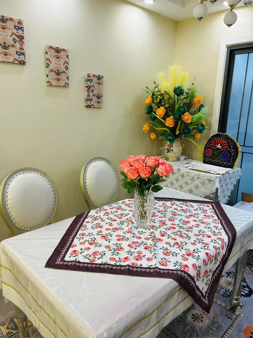 【简爱好物】网红亚麻翠花桌布