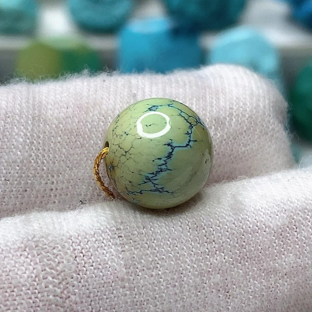 绿松石未镶嵌天然原矿 地大质检11.3mm