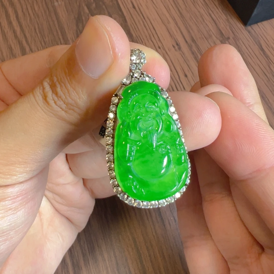 翡翠银S925镶嵌颈饰