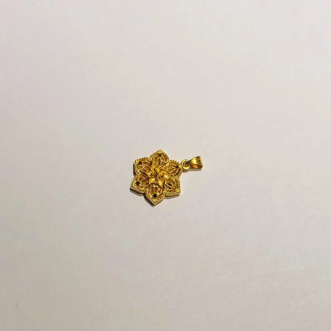 黄金足金999花型精美吊坠