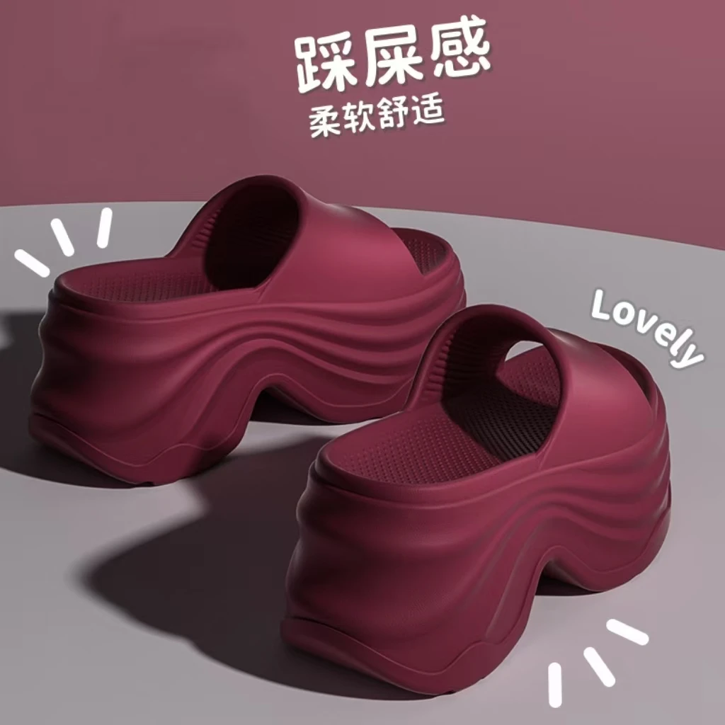 正品增高跟厚底拖鞋女款夏季外穿新款防滑室内时尚高级感沙滩凉拖