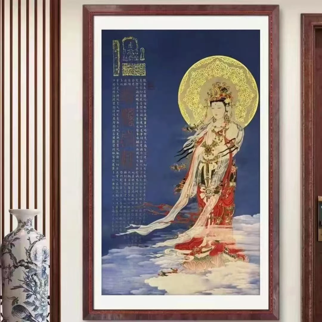 高山原创静观自在飞天观音