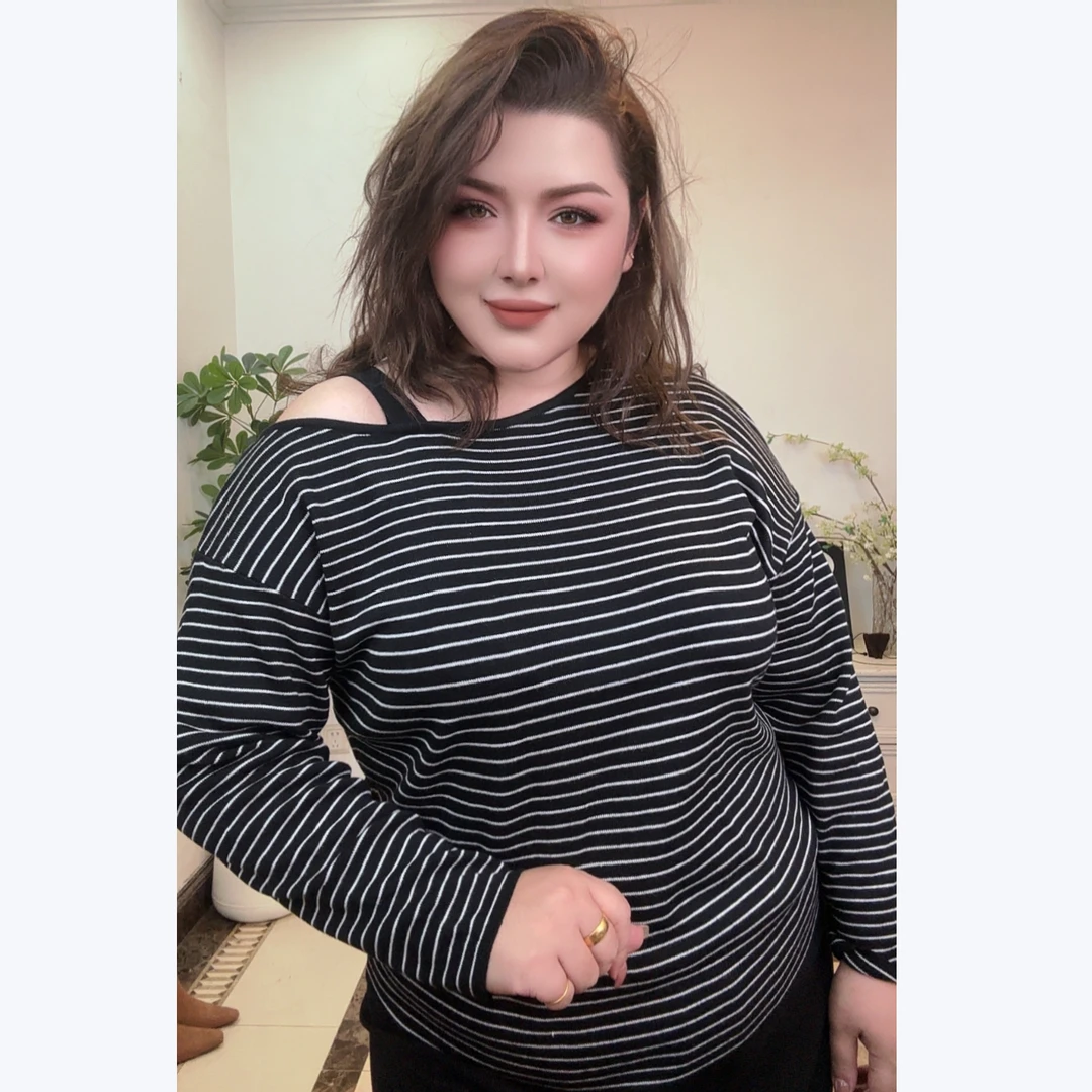 607抽褶长袖多色圆领长袖针织T恤打底衫常规时尚百搭