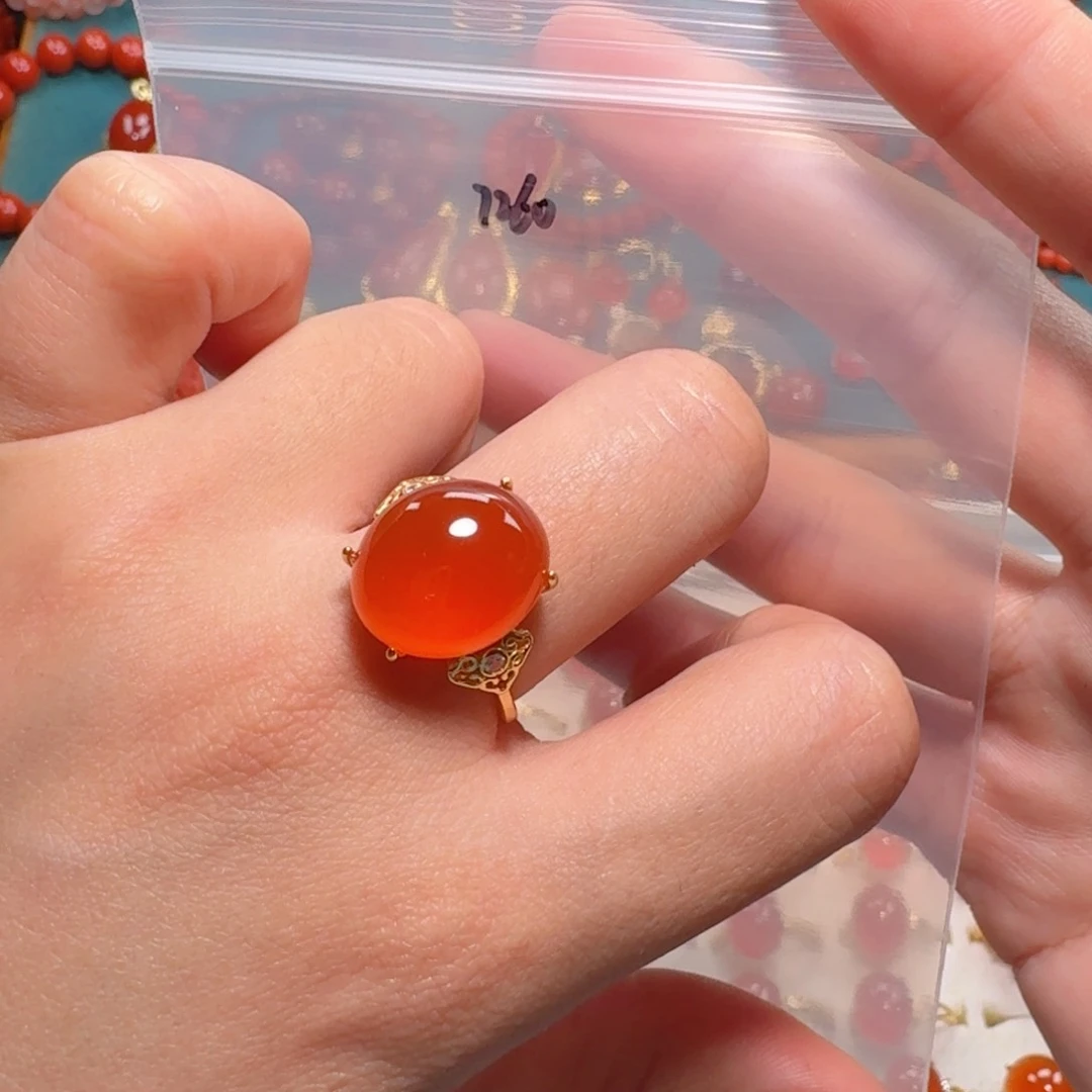 南红玛瑙南红银S925镶嵌