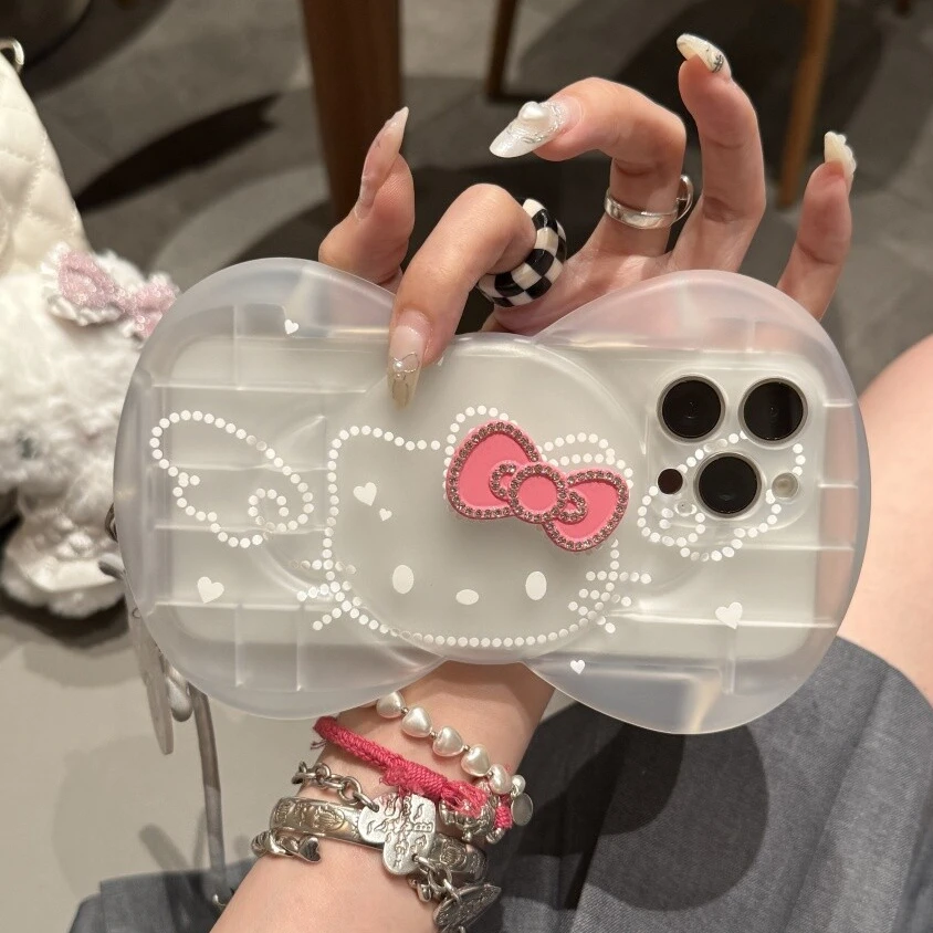 立体蝴蝶结翅膀猫咪适用于iPhone16Promax手机壳苹果15可爱14少女