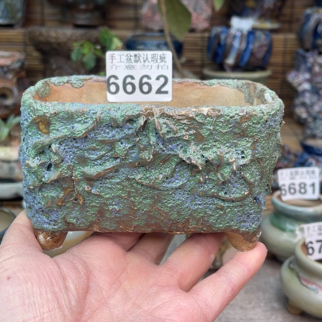 手工花盆默认瑕疵完美者勿拍