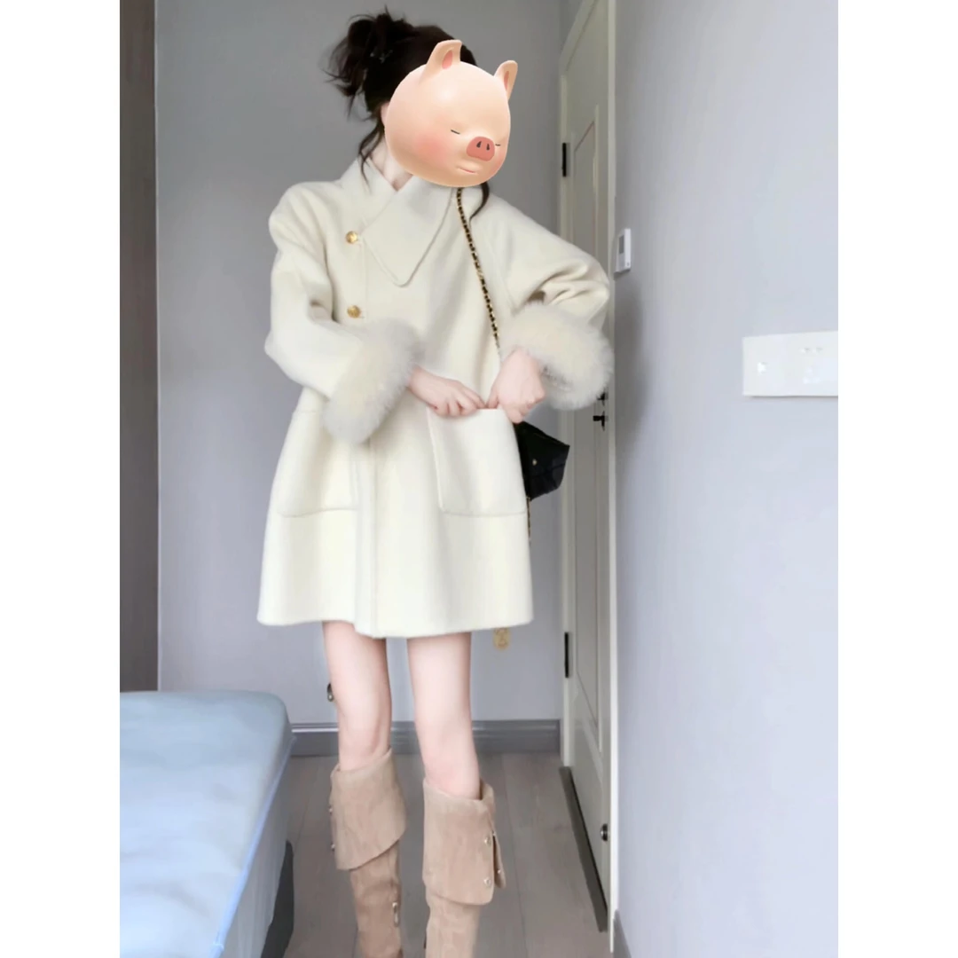 法式小香风设计感毛呢外套女2025秋冬新款高级感气质名媛呢子大衣