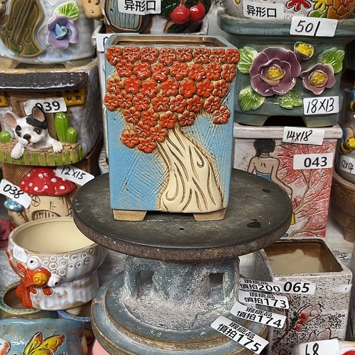 粗陶材质多肉花盆