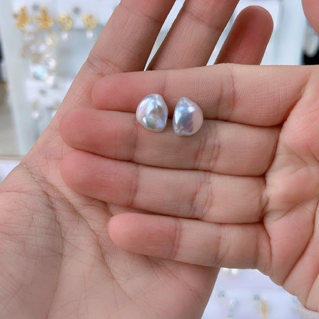 淡水珍珠耳饰未镶嵌?****ꫛ