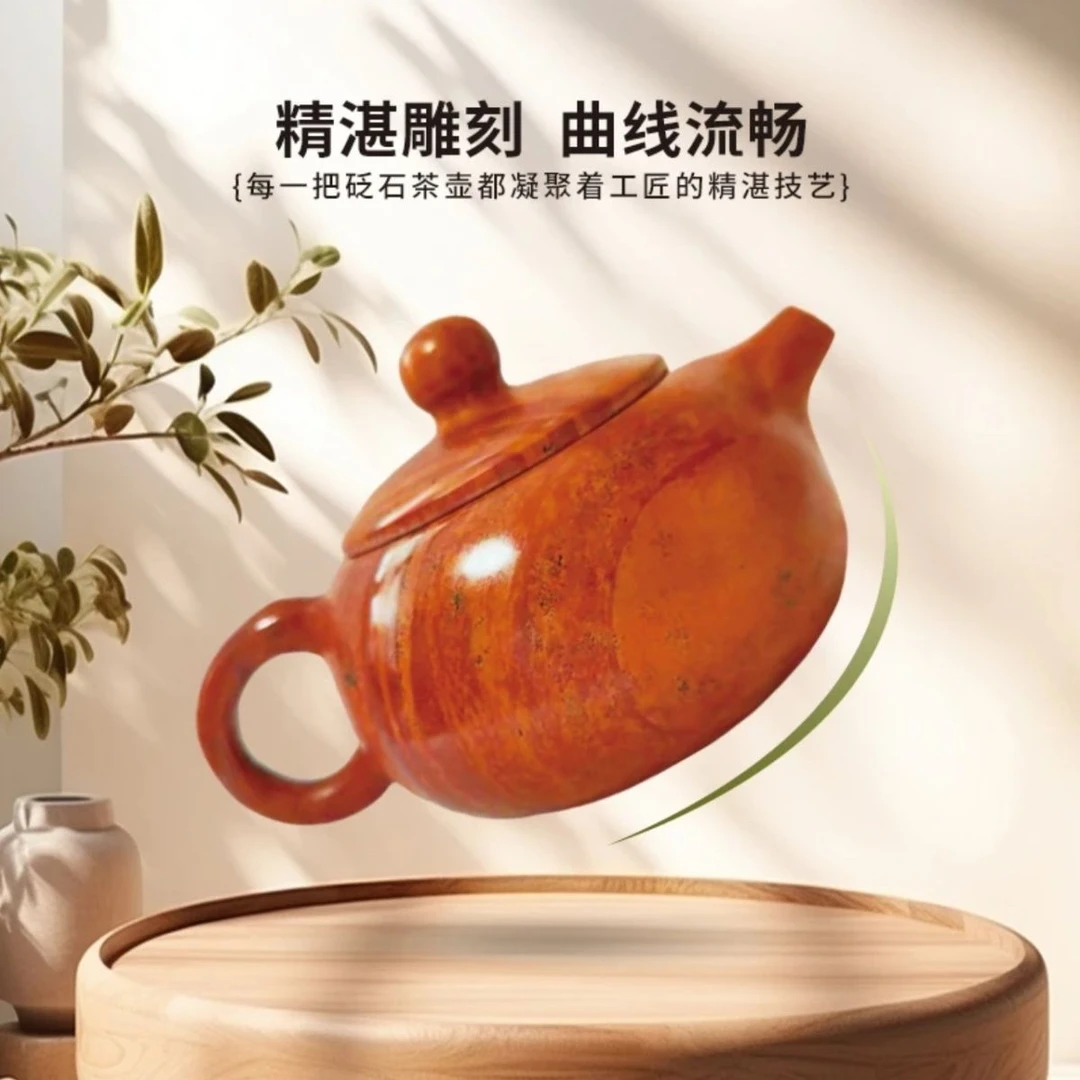 正宗砭石茶壶西施壶可以泡水可以做工艺品摆件