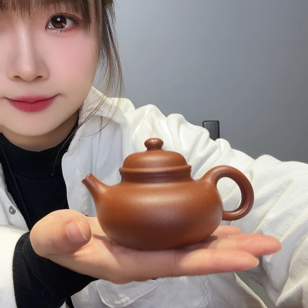 茶壶紫砂容天140cc红降坡