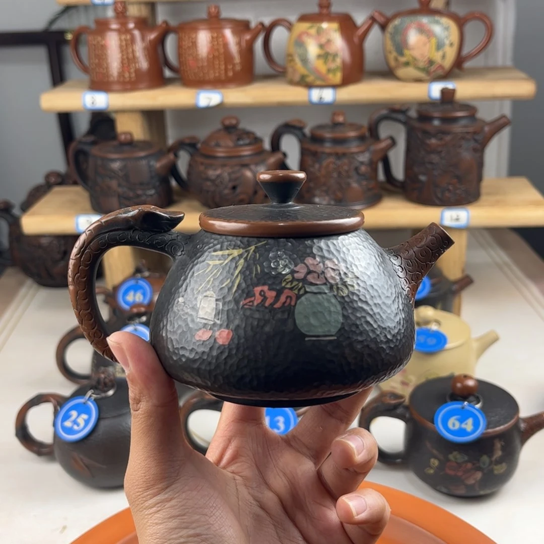 壶230cc 建水紫陶全手工制作，老匠人精工精制