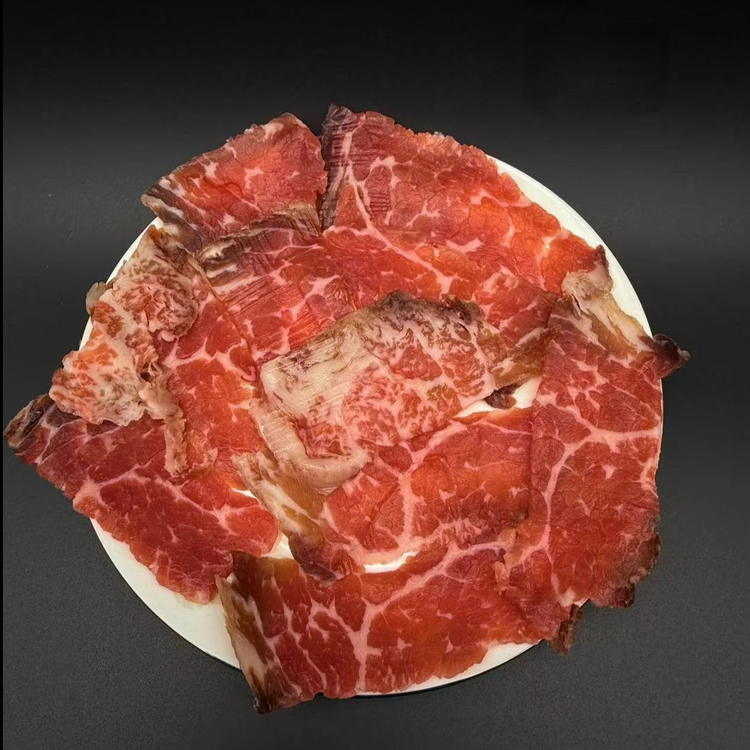 [小马牛干巴甄选]寻甸土黄牛雪花干巴200克原味切片装奶香油脂香