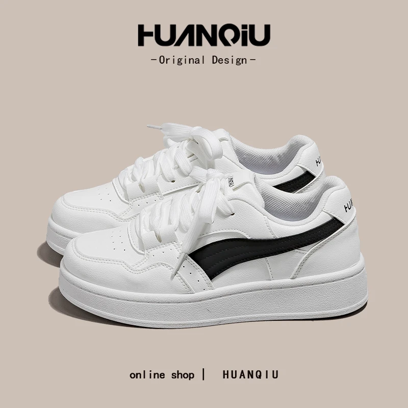 环球经典百搭开学季明星同款小白鞋女2025爆款学生增高板鞋HC2619