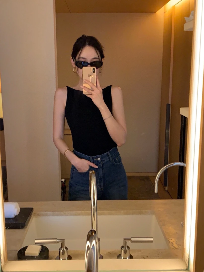 无袖针织背心夏季款