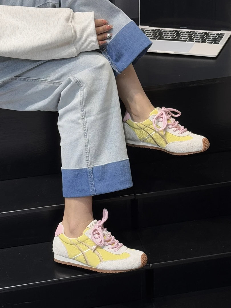 春季真皮平底德训鞋平跟时尚休闲鞋潮流舒适百搭8265