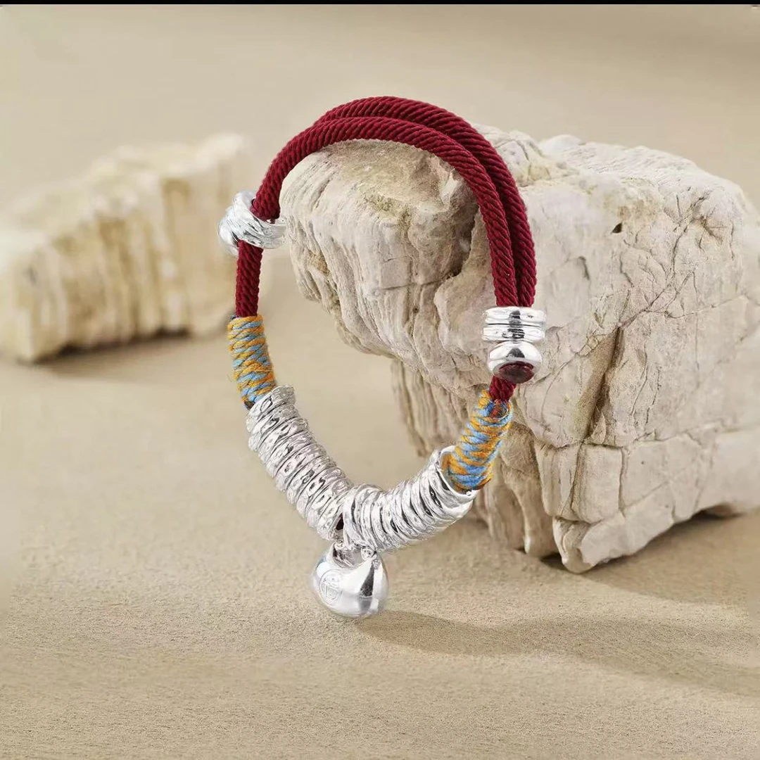 045 红绳小盘缠福袋手链  精美时尚气质民族风编织绳首饰 无礼盒