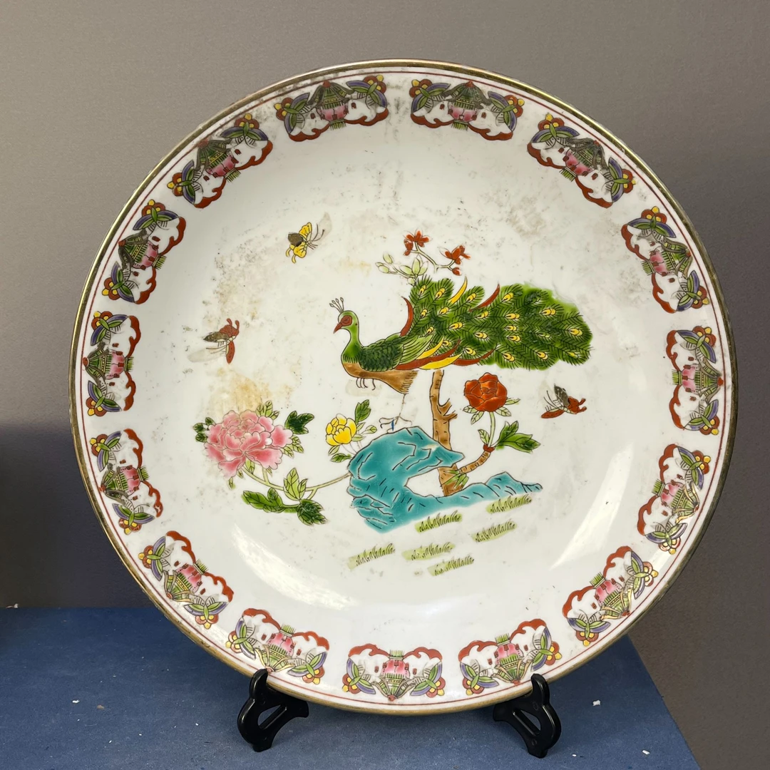 【微瑕慎拍】161景德镇老厂瓷系列赏盘