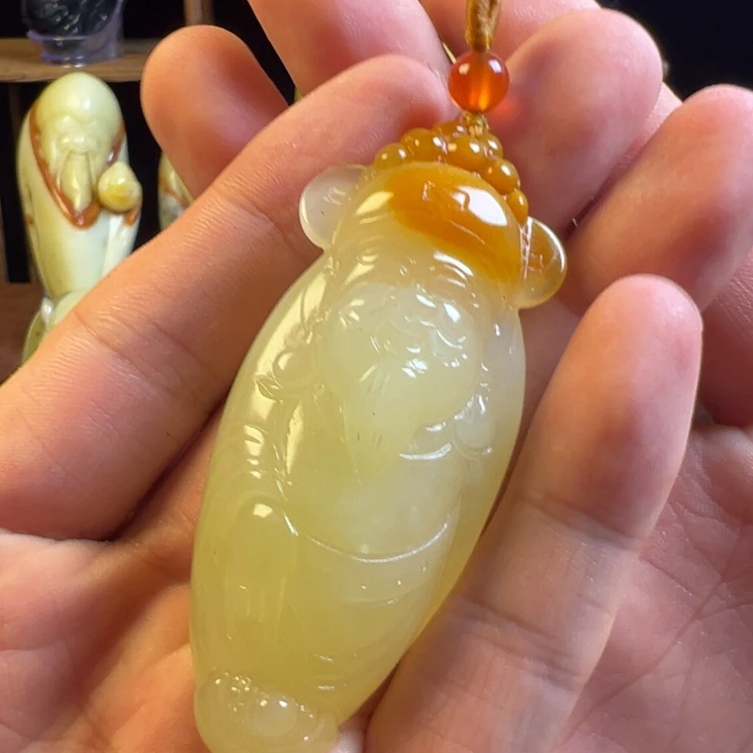 未镶嵌岫玉手把件天然岫玉