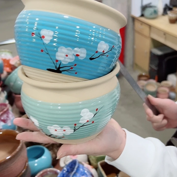 有孔.凑满10元发货多肉陶瓷花盆！