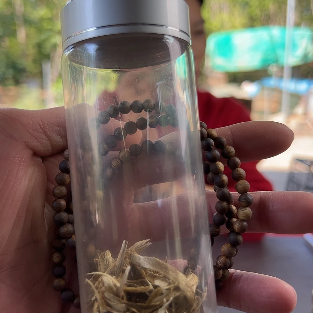 沉香沉香碎屑奇楠沉香张勺子05圆珠多圈多样性发一