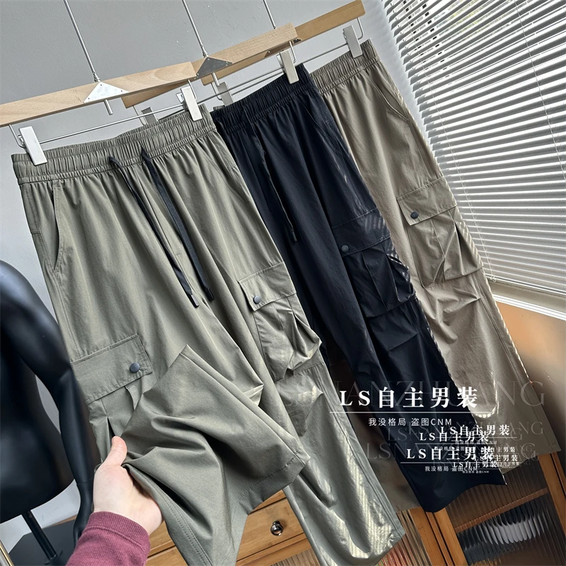 美式经典~颜值高！定款复古男士春夏微弹工装立体剪裁阔腿休闲裤