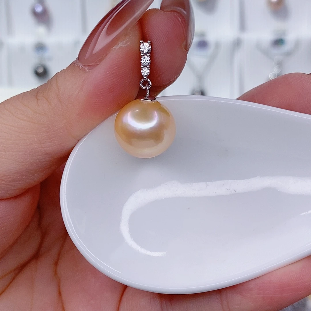 淡水珍珠吊坠(赠链)银S925镶嵌13➕