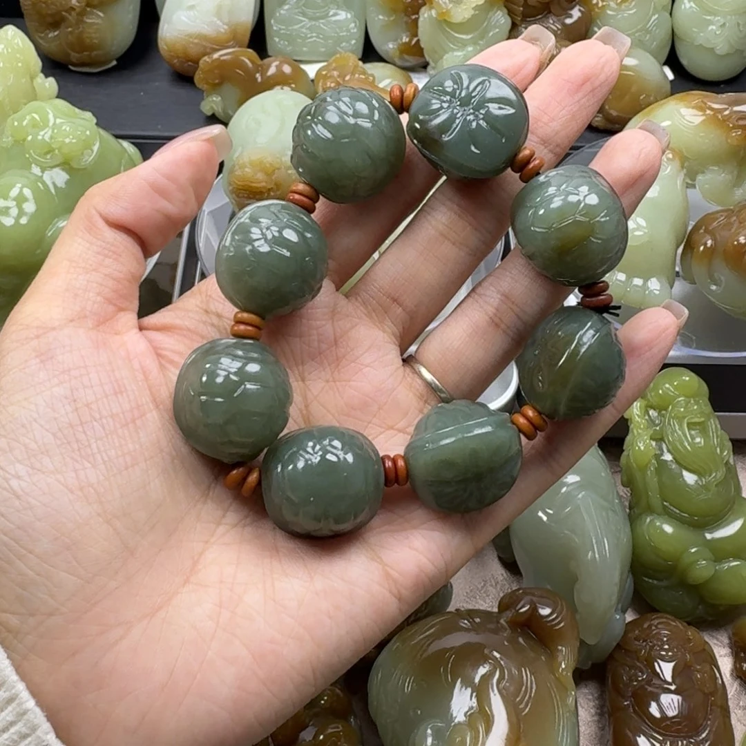 和田玉未镶嵌手链