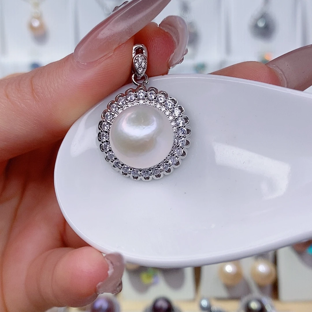 未镶嵌淡水珍珠吊坠(赠链)