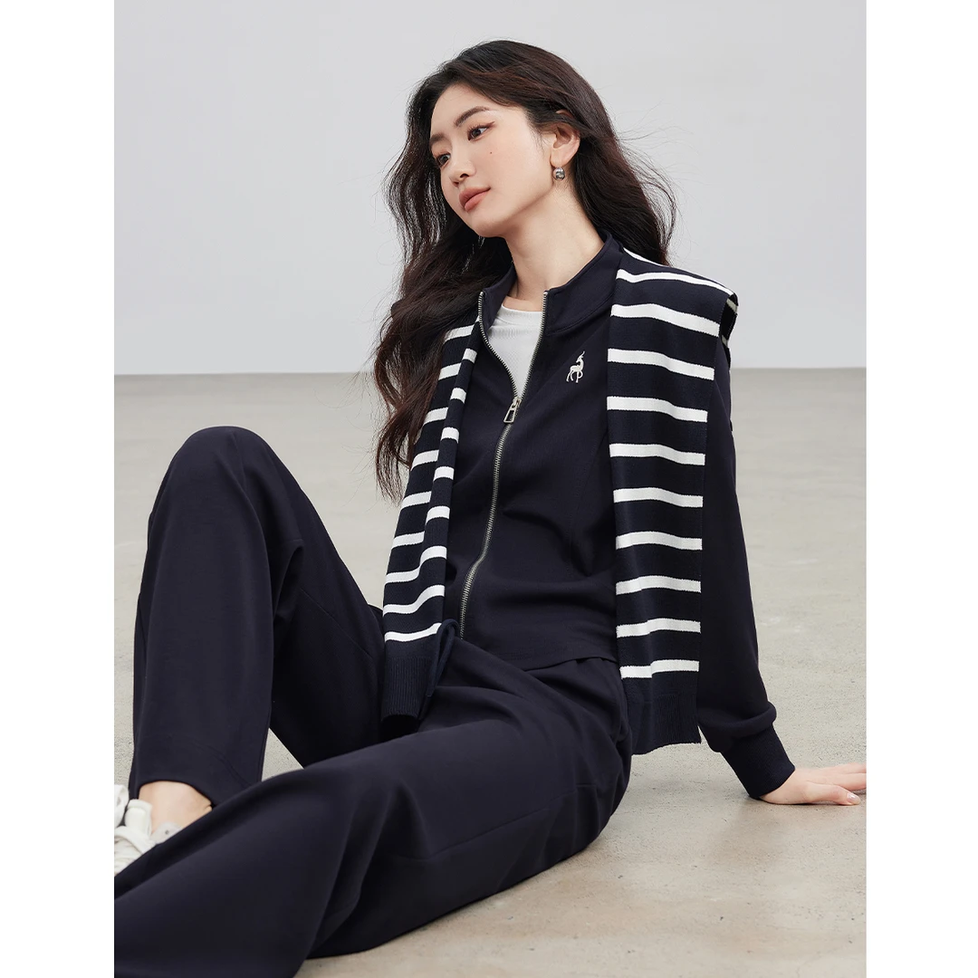 9620【女乔专享】朗文斯汀可拆卸披肩领开衫卫衣DTYS5308C19620