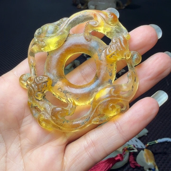 琉璃汉琉璃龙挂件