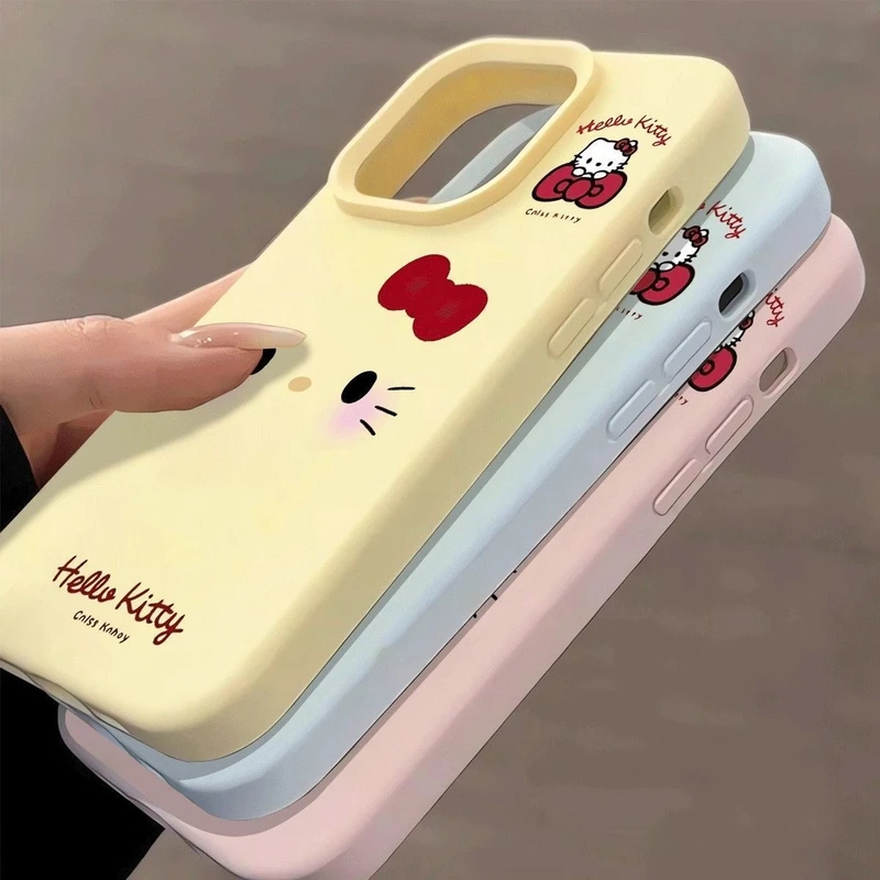 甜美腮红kt猫适用苹果16promax/15软胶14pro/13可爱12pro/16/11p