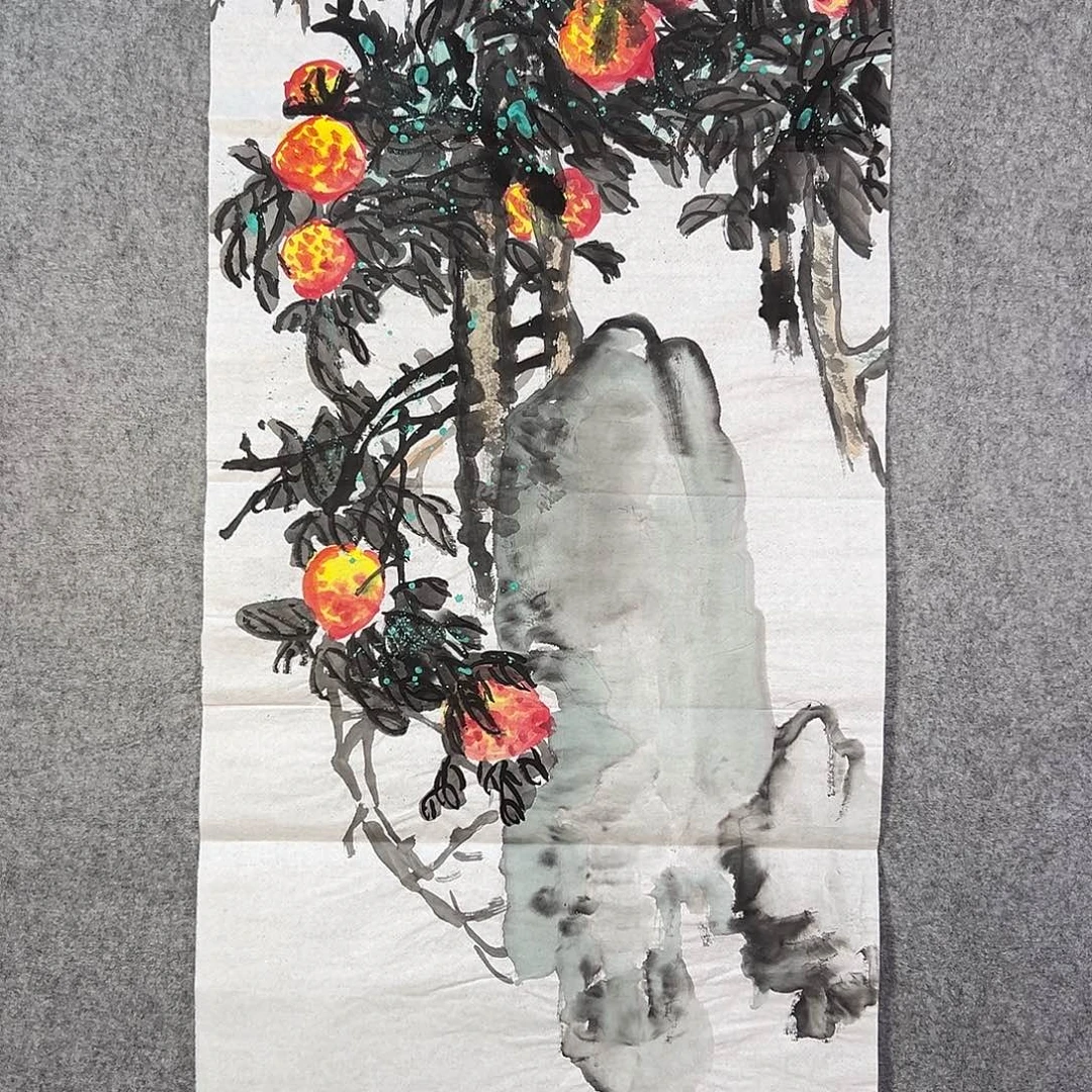 国画483 花鸟在此鸣叫的声响声
