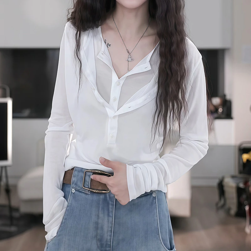 今年流行小众设计背心防晒罩衫T恤女春夏季新款显瘦薄款上衣套装