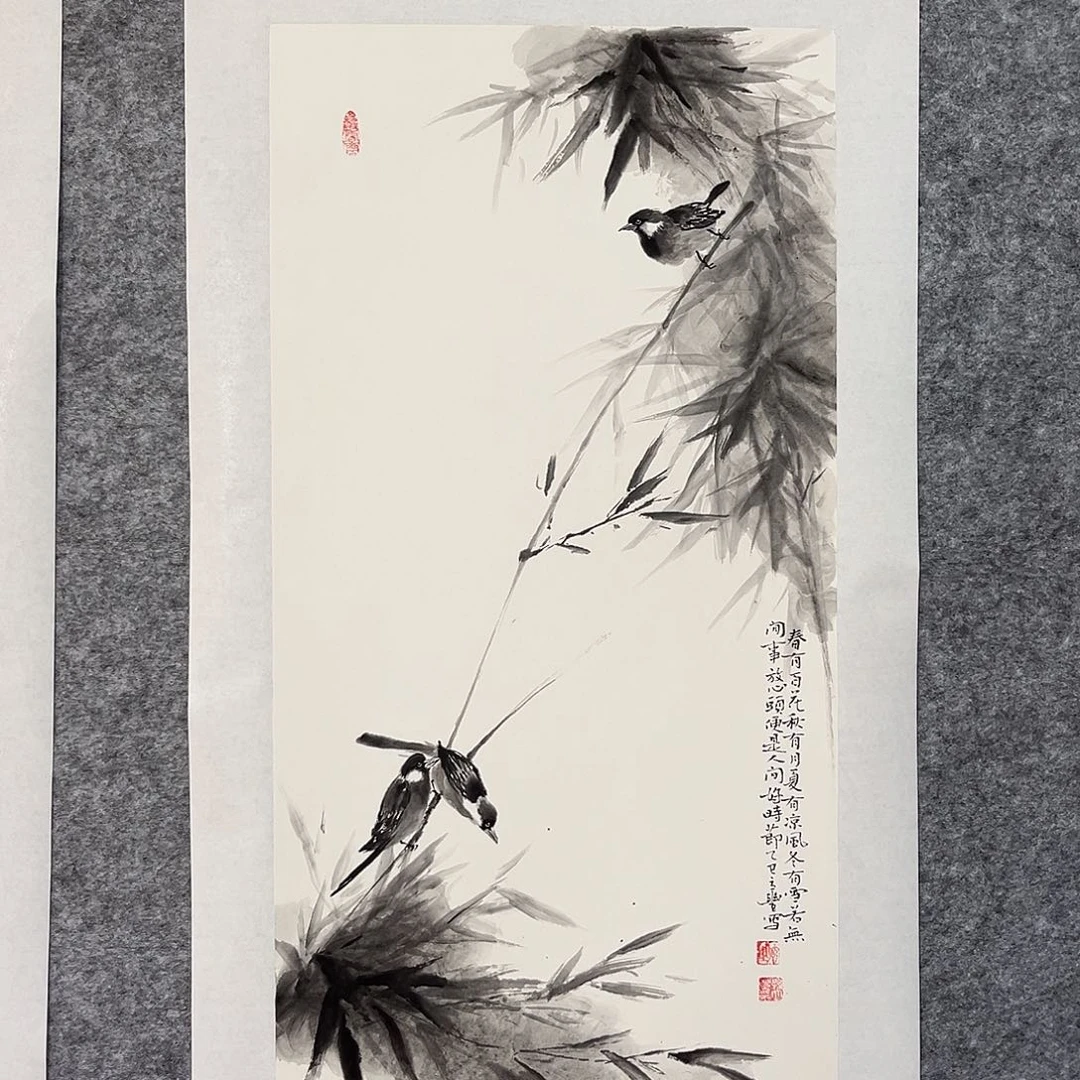 国画花鸟画作品写意