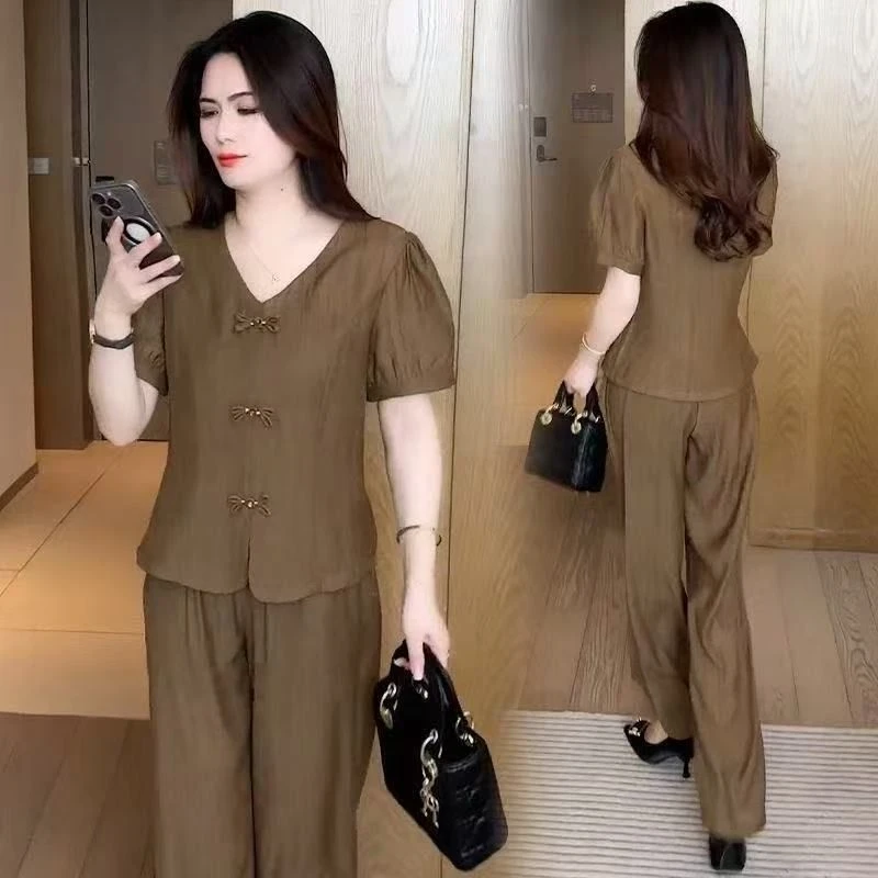 时尚休闲运动套装女2025夏季新款韩版百搭跑步服宽松款显瘦两件套