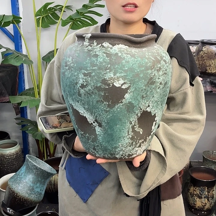 19×30 -粗陶花盆有孔-买买买