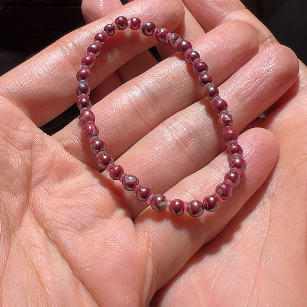 如***仔天然辰砂手串手串手串