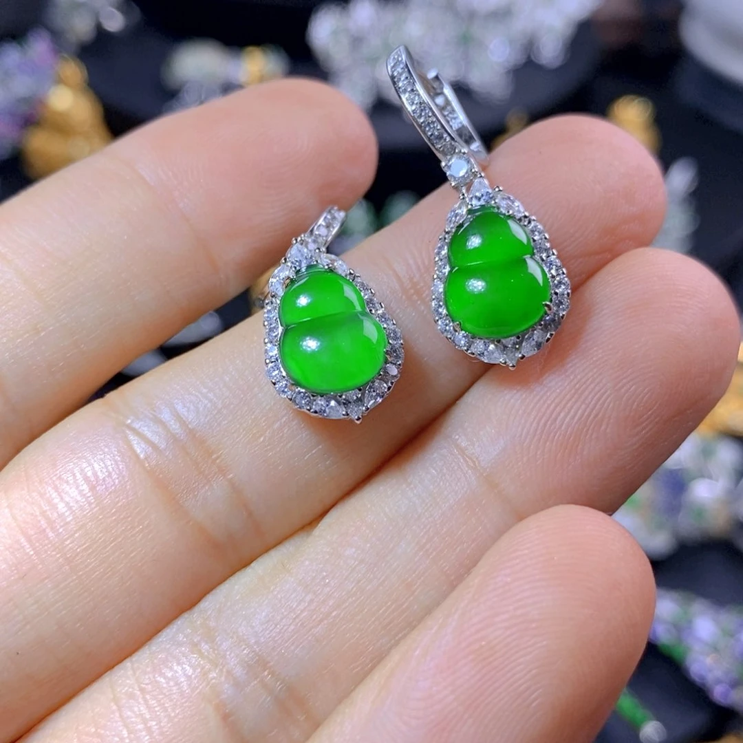 翡翠银S925镶嵌颈饰天然翡翠