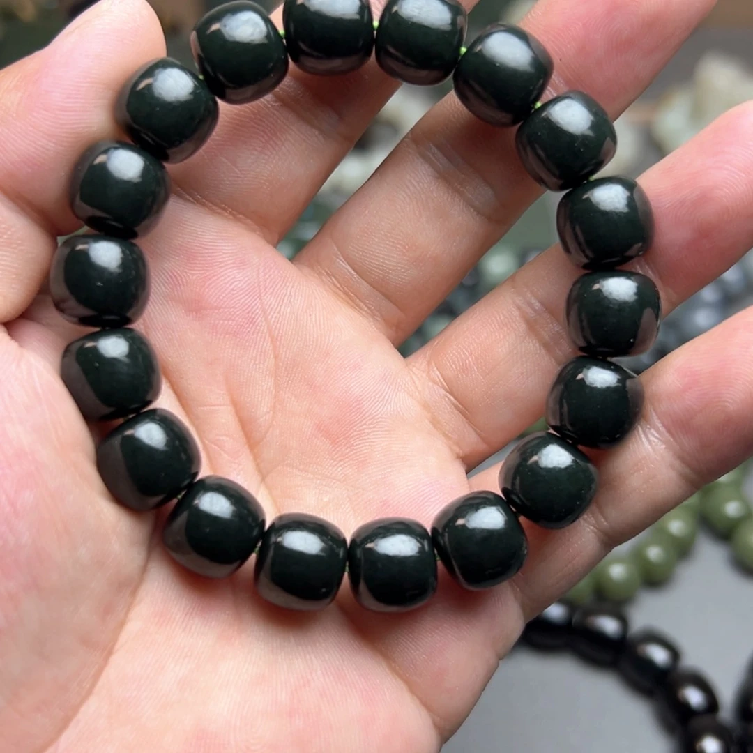 手链未镶嵌和田玉青海青卡12