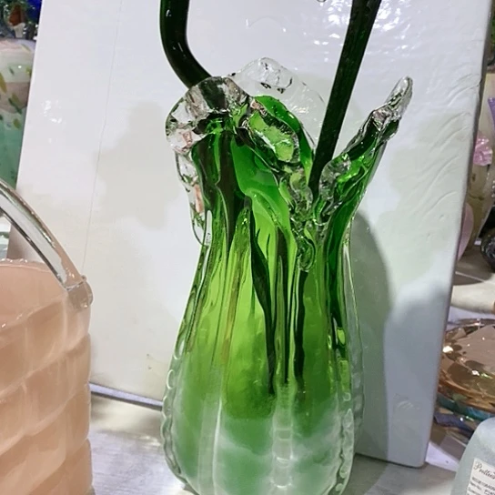 琉璃花瓶高35厘米口径11厘米