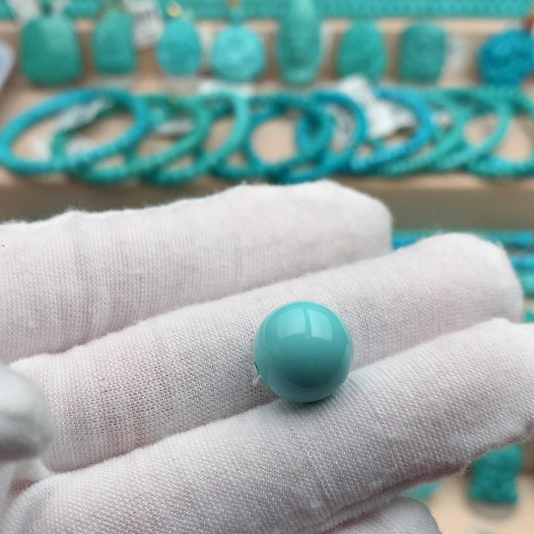 绿松石未镶嵌珠宝奇石12.2mm