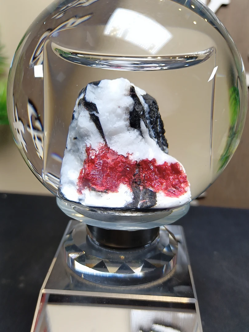 含辰砂工艺品辰砂朱砂球8尺寸摆件