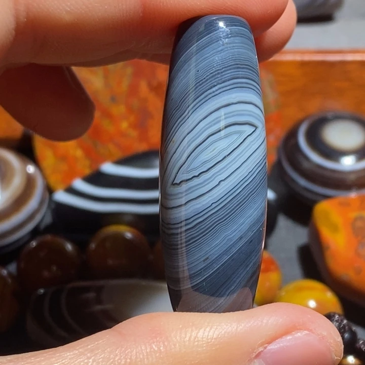 玛瑙/玉髓钛钢颈饰