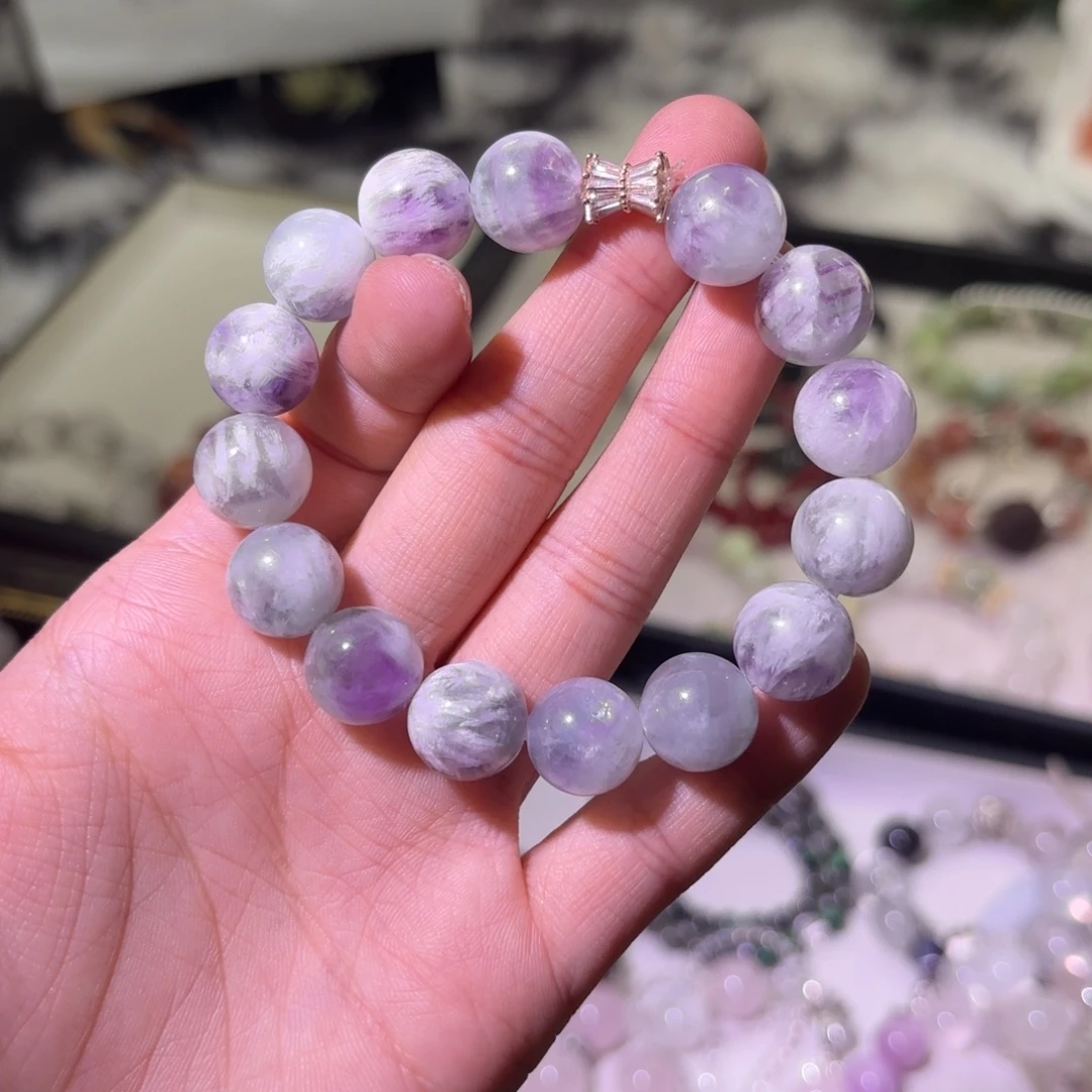 银S925镶嵌手链烟晶