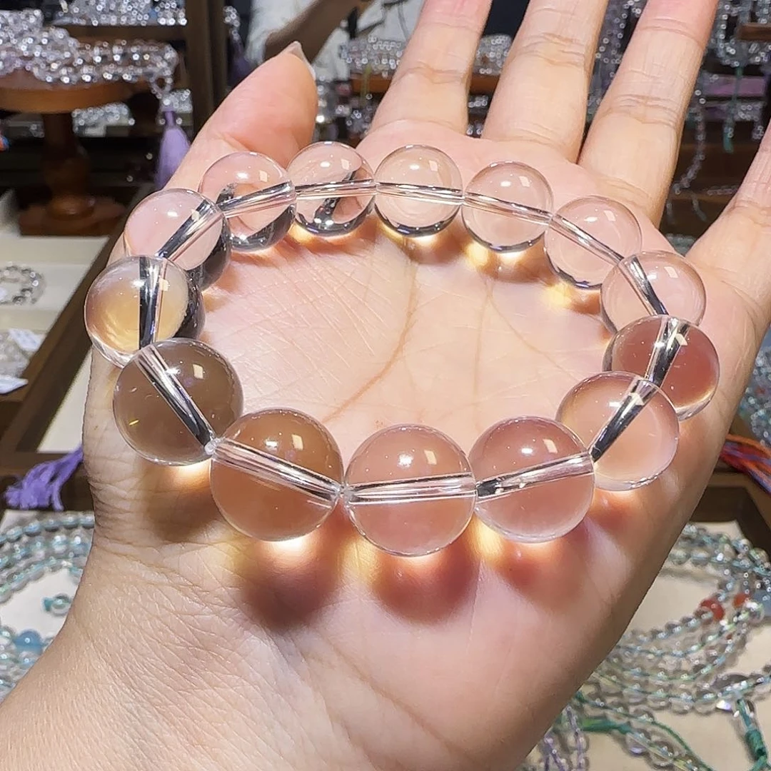 水晶手串未镶嵌吴****姐天然白水晶卡14+全静体单圈