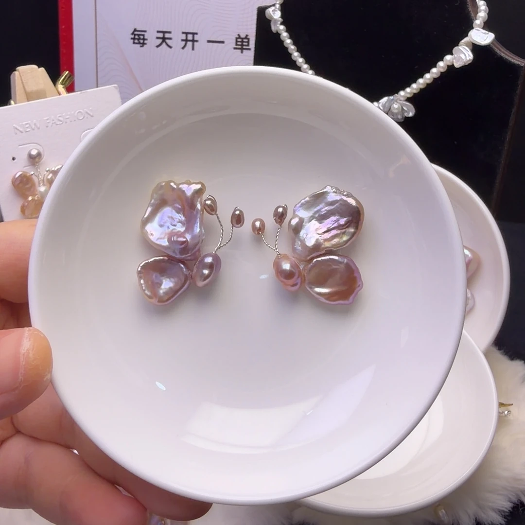 琉璃纯铜合金耳钉